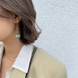 ミディアム カラー パーマ 表参道🌿赤み消し カラー/チナツのヘアスタイル