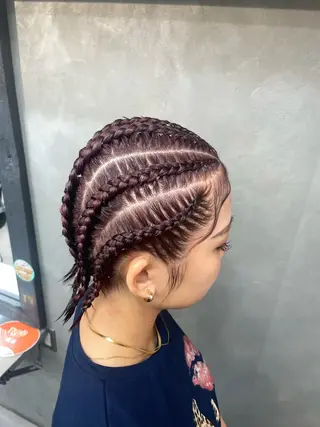 ヘアアレンジ エクステ/コーンロウ KURUMI⛓️🔥のヘアスタイル
