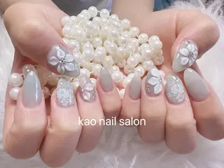 ネイル kao nail マグネット/長さだしのネイルデザイン