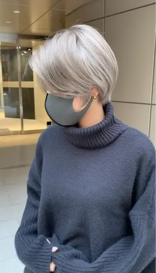 ショート カラー レイヤー/大人メンズ パーマ🌀 平島拓也のヘアスタイル