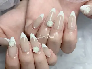ネイル エツメ💅 長さ出し🎀デザインのネイルデザイン