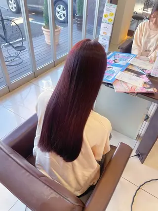 セミロング カラー 🤎韓国ヘア ベージュ まゆか🤎のヘアスタイル