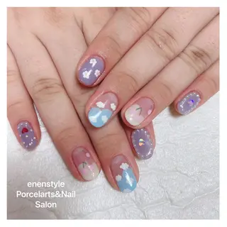 ミディアム ネイル 🐾enen style 🐾のネイルデザイン