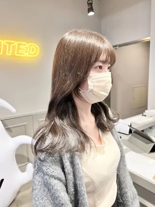 セミロング カラー パーマ ヘアアレンジ メンズ 上品＆韓国風 🥀海心🥀のヘアスタイル