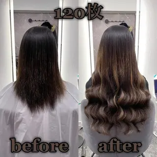 ロング KOSEI シールエクステのヘアスタイル