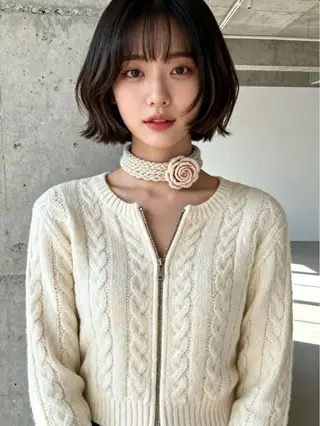 ショート カラー 韓国レイヤーカット 🫧大阪梅田レイヤーのヘアスタイル