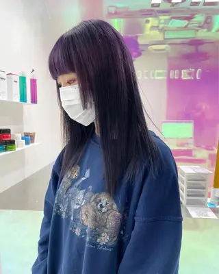 セミロング カラー パーマ ヘアアレンジ メンズ キッズ ネイル マツエク・マツパ アイブロウ KANAMI 🌏のヘアスタイル