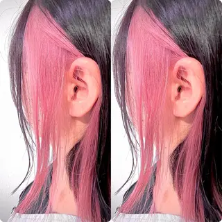 カラー 切っぱなし💇‍♀️ イヤリング🎨龍之介のヘアスタイル