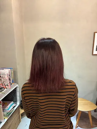 ミディアム カラー Hair ruup 平良那生のヘアスタイル