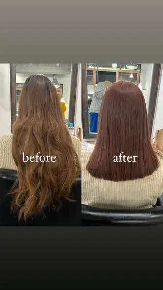 ミディアム カラー nito misakiのヘアスタイル