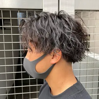 ミディアム パーマ メンズ 【メンズ縮毛矯正】 田中秀斗のヘアスタイル