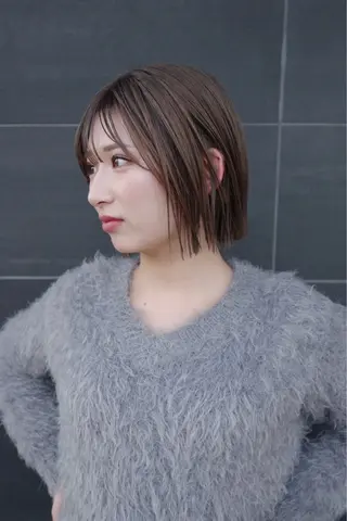 ショート 愛花/久屋大通/ 切りっぱなしボブのヘアスタイル