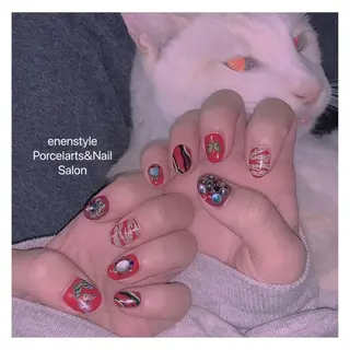 ショート ネイル 🐾enen style 🐾のネイルデザイン