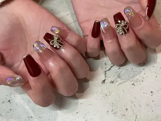 ネイル 韓国/ワンホン/長さ 出しつけ放題🎀のネイルデザイン