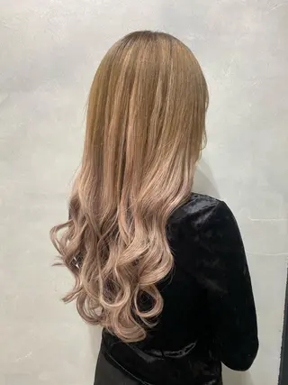 ロング カラー ヘアアレンジ FAAM Tsuneのヘアスタイル