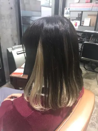 ミディアム カラー パーマ ヘアアレンジ メンズ キッズ ネイル マツエク・マツパ サロンドミルク 渋谷高比良のヘアスタイル