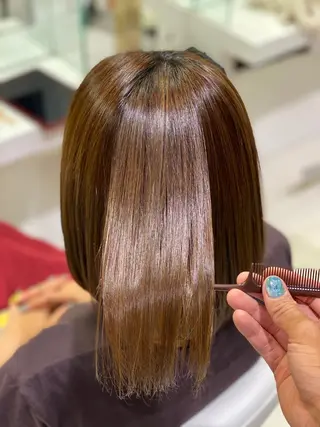 ミディアム 髪質改善・縮毛矯正 大石　郷のヘアスタイル
