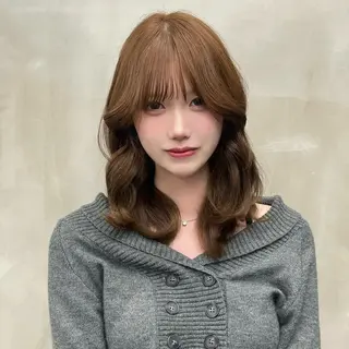 セミロング カラー SHUN/名駅/ ツヤ髪/透明感🖤のヘアスタイル