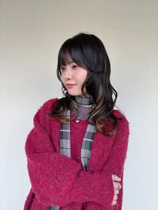 セミロング minmi .SUIのヘアスタイル