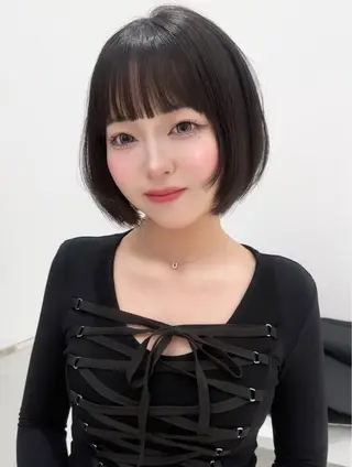 ショート カラー ヘアアレンジ 縮毛矯正🤍 盛れるボブ/ひかりのヘアスタイル