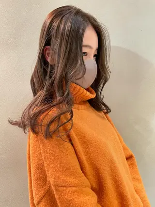 セミロング カラー yajima Moemiのヘアスタイル