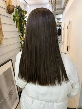 ミディアム カラー ブリーチ有無Wカラー メンズパーマ大成のヘアスタイル