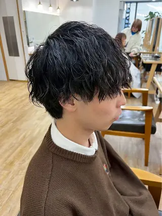 ショート パーマ メンズ ウルフカット/パーマ Mayo🌛🌀のヘアスタイル