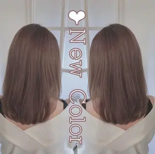 セミロング カラー 甲斐 みづきのヘアスタイル