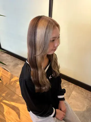 ロング 🧋ミルクティーカラ ー🧋特化小林拓登のヘアスタイル