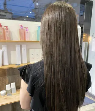 ロング カラー 森貴裕/ニュアンス パーマ/オリーブのヘアスタイル