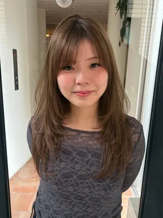 ロング るな/レイヤー、 ピンクカラー🎀のヘアスタイル