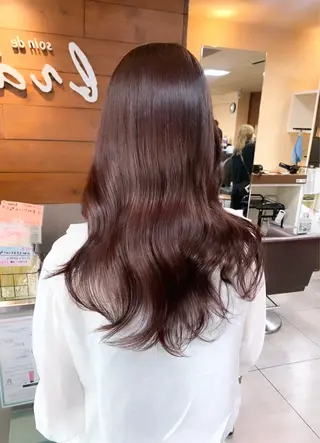 ロング レイヤー/艶髪カラー 森本くるみのヘアスタイル