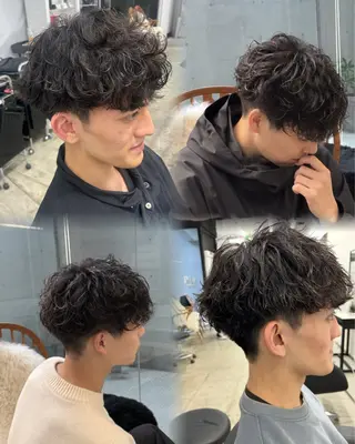 パーマ メンズ Pia ツボイ ケイタのヘアスタイル