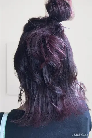 カラー ミディアム ヘアアレンジ hair works raptureのヘアスタイル