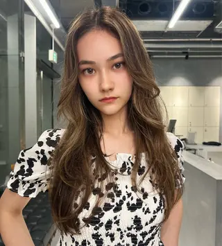 ロング カラー 白髪染め 解決‼️のヘアスタイル