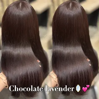 ロング カラー Kurumi🩶銀座 ピンクラベンダー🎀のヘアスタイル