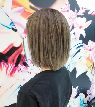 ミディアム パーマ 趙 英来のヘアスタイル
