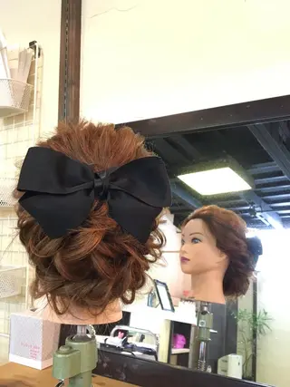 ロング カラー パーマ ヘアアレンジ brille ~eyelash~のヘアスタイル