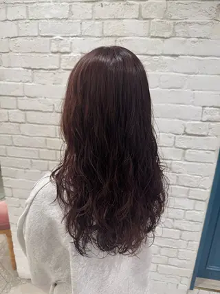 ロング カラー パーマ 堀江美容室 千晶のヘアスタイル