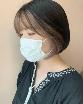 ショート カラー hubhair レイヤー/透明感のヘアスタイル