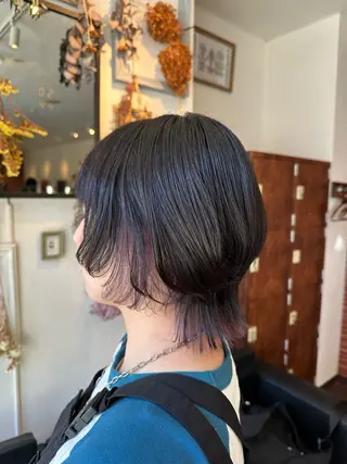 ショート カラー 💜推しインナー カラー/菊池柊真💜のヘアスタイル