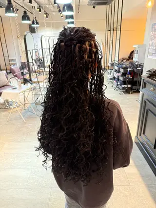 ヘアアレンジ メンズ キッズ BRAIDS💎愛子 大人ハイライト💎のヘアスタイル