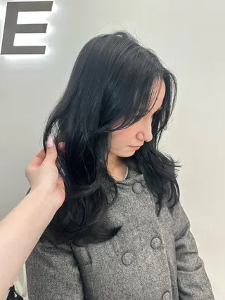 セミロング カラー ヘアアレンジ 大人っぽ中韓レディ ヘア🤍MAOのヘアスタイル