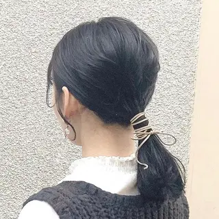 ヘアアレンジ レイヤー/ブリーチ/ 新宿/福元実希のヘアスタイル