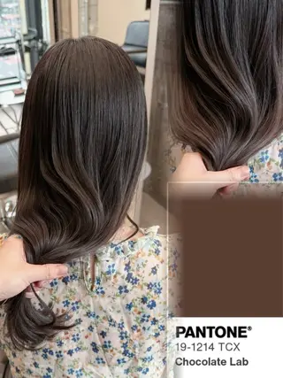 ミディアム カラー 縮毛矯正/トレンド カラー🎀✨MIHOのヘアスタイル