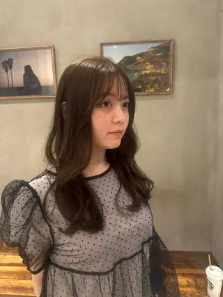 セミロング 新宿/顔周りカット +レイヤー=しずく♩のヘアスタイル