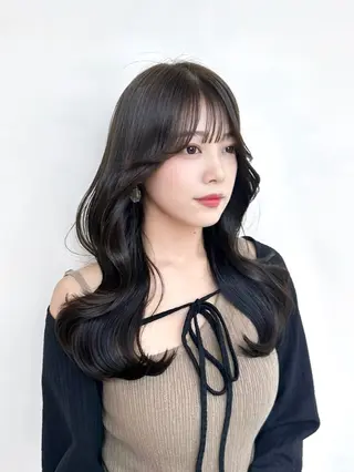 ロング カラー 🇰🇷韓国風くびれ ヘア🇰🇷中村優大のヘアスタイル