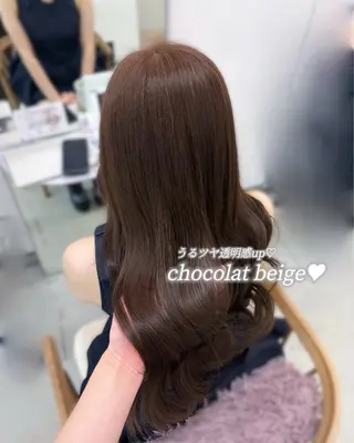 ロング カラー ゆうひ🎀艶カラー/ ヘアメ/チョコカラーのヘアスタイル