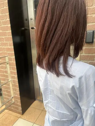 ミディアム カラー パーマ ヘアアレンジ メンズ キッズ ネイル マツエク・マツパ アイブロウ 久木原 ゆりのヘアスタイル