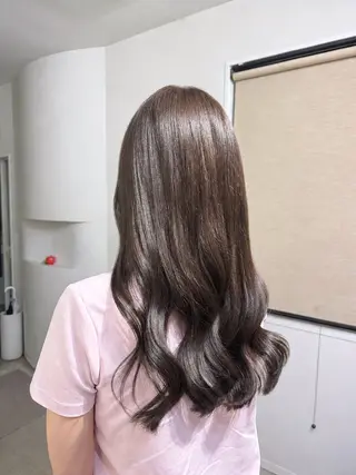 セミロング カラー Hikari／暖色／ ブラウンカラー🤍のヘアスタイル